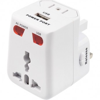 Адаптер сетевой REXANT «ПУТЕШЕСТВЕННИК» с USB