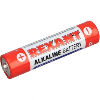Батарейка алкалиновая REXANT AAA/LR03 1,5V мизинчик (24 шт./блистер) Батарейка алкалиновая REXANT AAA/LR03 1,5V мизинчик (24 шт./блистер)