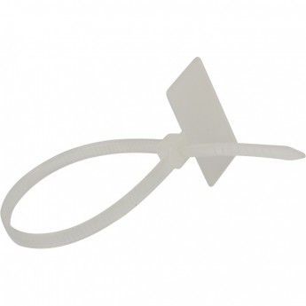 Хомут под маркер REXANT нейлоновый 100x2.5 мм белый, 100 шт.