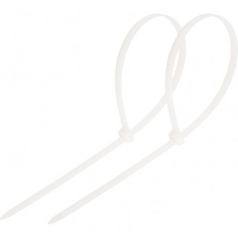 Хомут-стяжка REXANT кабельная нейлоновая 250x4.8 мм белая, 100 шт. Хомут-стяжка REXANT кабельная нейлоновая 250x4.8 мм белая, 100 шт.