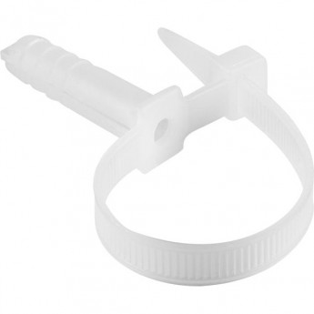 Хомут-стяжка REXANT нейлоновая с дюбелем REXANT 150x7,0 мм, ø 8,0 мм, белая (50 шт/уп) Хомут-стяжка REXANT нейлоновая с дюбелем REXANT 150x7,0 мм, ø 8,0 мм, белая (50 шт/уп)