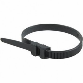 Хомут-стяжка REXANT нейлоновая усиленная 260x9.0 мм черная, 100 шт. Хомут-стяжка REXANT нейлоновая усиленная 260x9.0 мм черная, 100 шт.