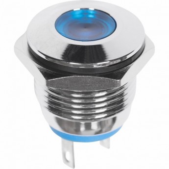 Индикатор металл REXANT LED 16 12В подсветка синяя