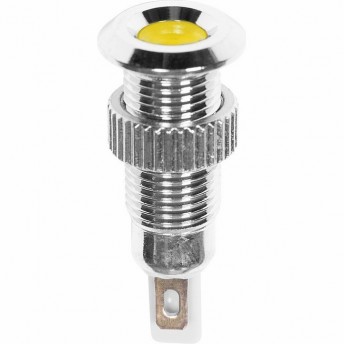 Индикатор металл REXANT LED 8 12В желтый