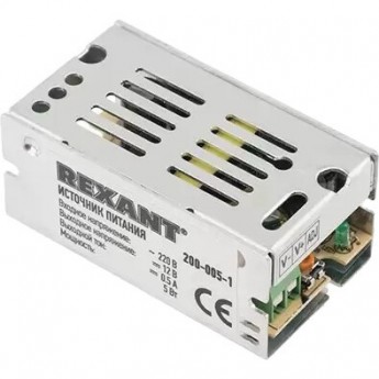 Источник питания REXANT 110-240 V AC/12 V DC 0,5 A 5 W с разъемами под винт, без влагозащиты (IP23)