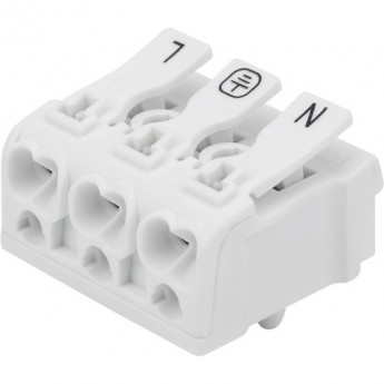 Клемма пружинная соединительная REXANT КСП 3-полюсная с монтажными ножками (100 шт./уп.) Клемма пружинная соединительная REXANT КСП 3-полюсная с монтажными ножками (100 шт./уп.)