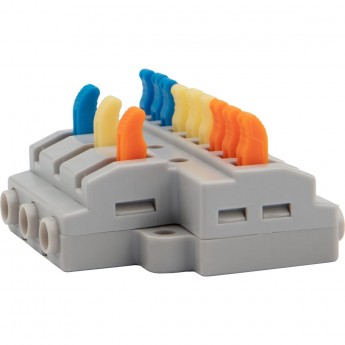 Клемма REXANT СМК 3х3 проходная разветвительная 3 полюса, с монтажной площадкой (1 ввод, 3 вывода на полюс) (50 шт./уп.) Клемма REXANT СМК 3х3 проходная разветвительная 3 полюса, с монтажной площадкой (1 ввод, 3 вывода на полюс) (50 шт./уп.)