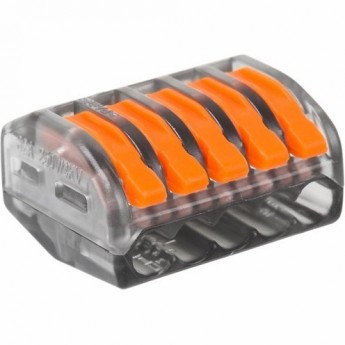 Клемма универсальная REXANT СМК 222-415 0.08-2.5/4 мм² прозрачная, 5 шт. Клемма универсальная REXANT СМК 222-415 0.08-2.5/4 мм² прозрачная, 5 шт.