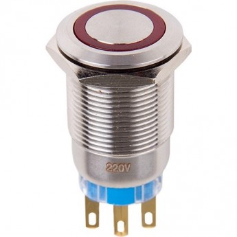 Кнопка антивандальная REXANT Ø19 12В(LED) Б/Фикс (5с) OFF-(ON) / ON-(OFF) красная (A19-C1) Кнопка антивандальная REXANT Ø19 12В(LED) Б/Фикс (5с) OFF-(ON) / ON-(OFF) красная (A19-C1)