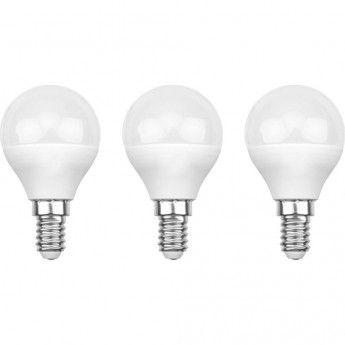 Лампа светодиодная REXANT ШАРИК (GL) 9.5 Вт E14 903 Лм 6500 K холодный свет (3 шт./уп.) Лампа светодиодная REXANT ШАРИК (GL) 9.5 Вт E14 903 Лм 6500 K холодный свет (3 шт./уп.)