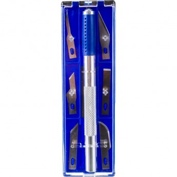 Набор скальпель со сменными лезвиями REXANT, 7 предметов Набор скальпель со сменными лезвиями REXANT, 7 предметов