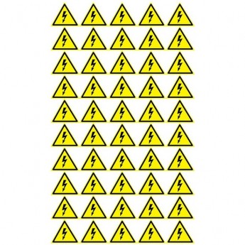 Наклейка REXANT знак электробезопасности «Опасность поражения электротоком» 25х25х25 мм 100 шт.