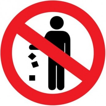 Наклейка запрещающий знак REXANT НЕ МУСОРИТЬ d-150 мм Наклейка запрещающий знак REXANT НЕ МУСОРИТЬ d-150 мм