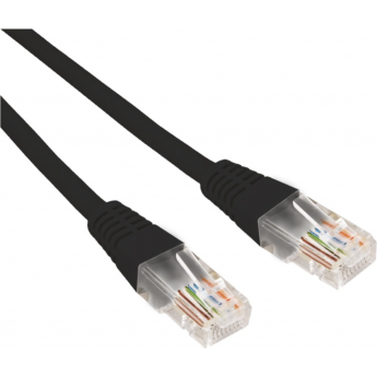Патч-корд REXANT U/UTP 6, RJ45-RJ45, неэкранированный, 26AWG, LSZH, черный, 0.3 м
