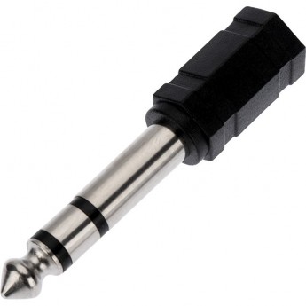 Переходник REXANT штекер стерео 6.3 мм - гнездо стерео 3.5 мм пластик Переходник REXANT штекер стерео 6.3 мм - гнездо стерео 3.5 мм пластик