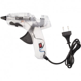 Пистолет клеевой REXANT 60 Вт 11 мм прозрачный корпус с кнопкой