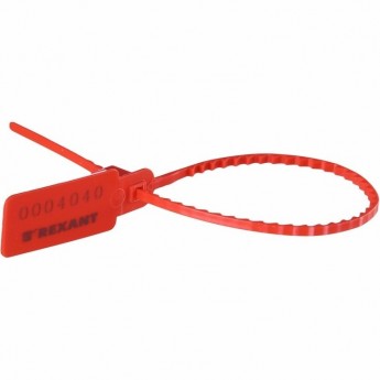 Пломба пластиковая REXANT номерная 255 мм красная
