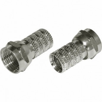 Разъем антенный REXANT RG-6 на кабель штекер F для кабеля, 2шт. Разъем антенный REXANT RG-6 на кабель штекер F для кабеля, 2шт.