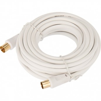 Шнур REXANT ТВ гнездо - ТВ штекер 7 м белый