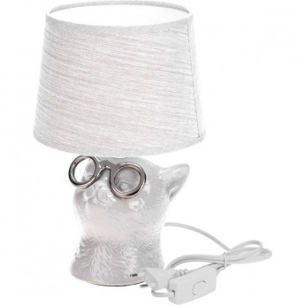 Светильник декоративный REXANT "КОТ В ОЧКАХ" цоколь Е14 40Вт белый