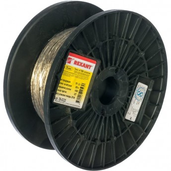 Трос стальной REXANT в ПВХ оплетке d=2,0 мм, прозрачный (бухта 200 м)