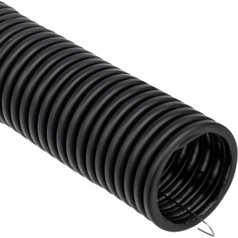 Труба гофрированная REXANT из ПНД, с зондом, черная, Ø32 мм, бухта 25 м/уп. Труба гофрированная REXANT из ПНД, с зондом, черная, Ø32 мм, бухта 25 м/уп.