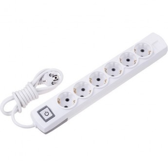 Удлинитель REXANT PREMIUM 6 гнезд, 5м, 3х1,5мм², с/з, с выключателем, белый Удлинитель REXANT PREMIUM 6 гнезд, 5м, 3х1,5мм², с/з, с выключателем, белый