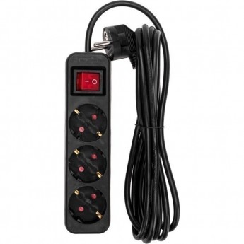 Удлинитель REXANT STANDARD 3 гнезда, 3м, 3х1,0мм², с/з, с выключателем, черный Удлинитель REXANT STANDARD 3 гнезда, 3м, 3х1,0мм², с/з, с выключателем, черный