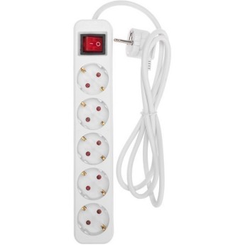 Удлинитель REXANT STANDARD 5 гнезд, 1,5м, 3х1,0мм², с/з, с выключателем, белый Удлинитель REXANT STANDARD 5 гнезд, 1,5м, 3х1,0мм², с/з, с выключателем, белый