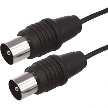 ВЧ кабель REXANT ТВ штекер - ТВ штекер, длина 7 метров, черный